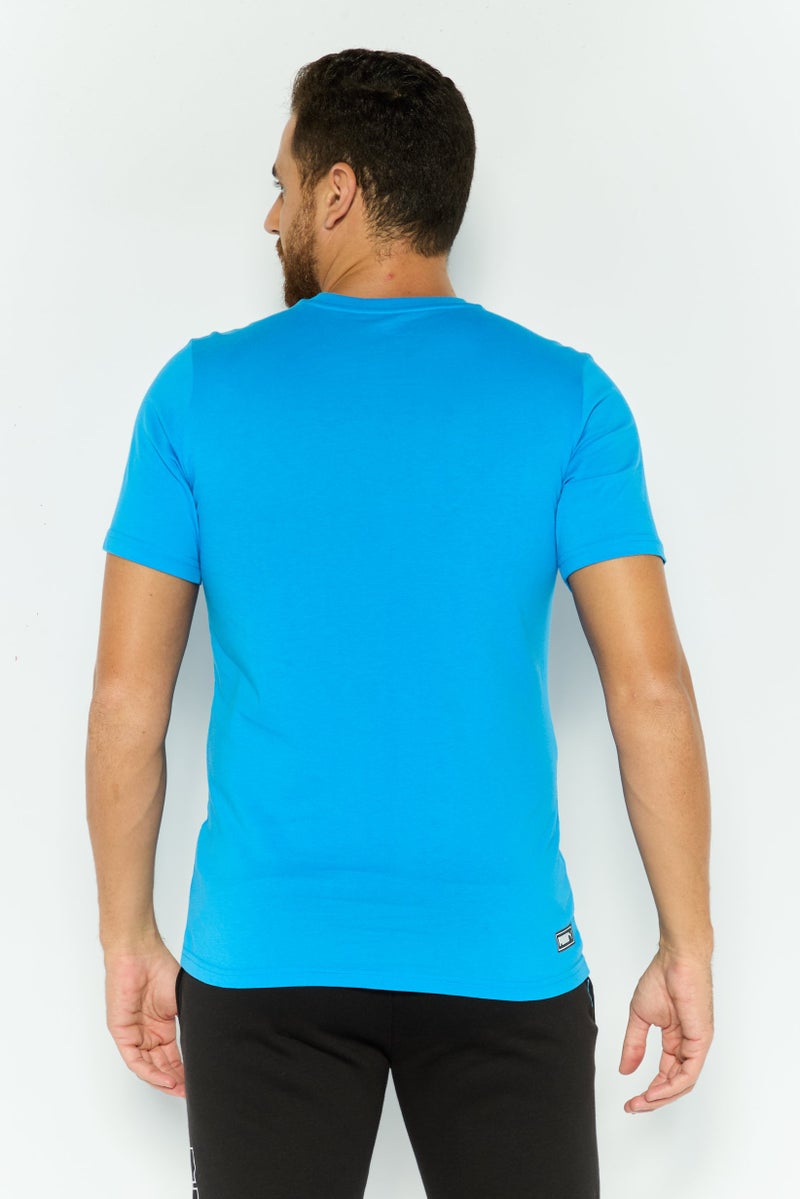 PUMA Men Sportswear Fit Short Sleeve Training T Shirt, Light Blue - Image 2